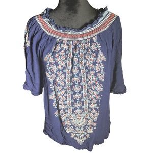 Tempted Hearts Los Angeles Peasant shirt size Medium